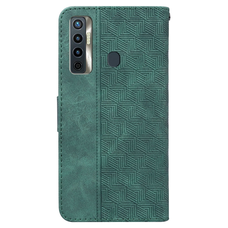 For Tecno Camon 17 Geometric Embossed Leather Phone Case