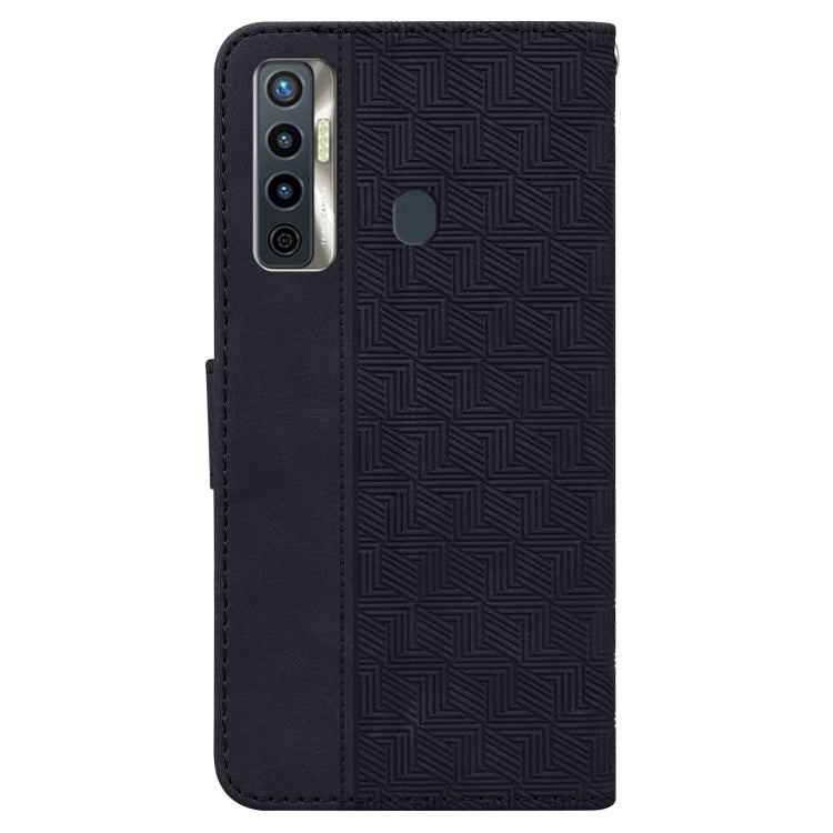 For Tecno Camon 17 Geometric Embossed Leather Phone Case