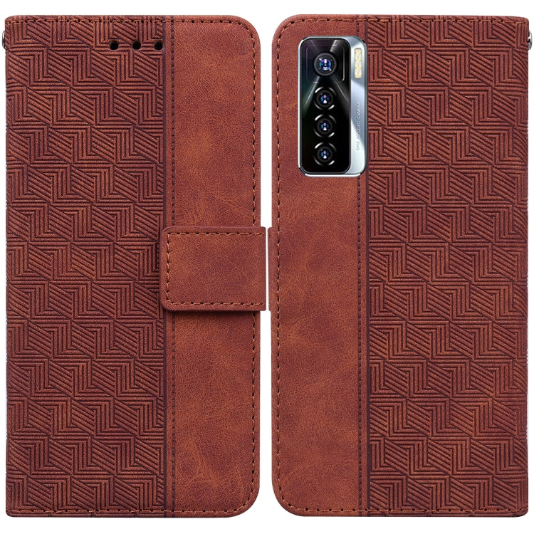 For Tecno Camon 17 Pro Geometric Embossed Leather Phone Case