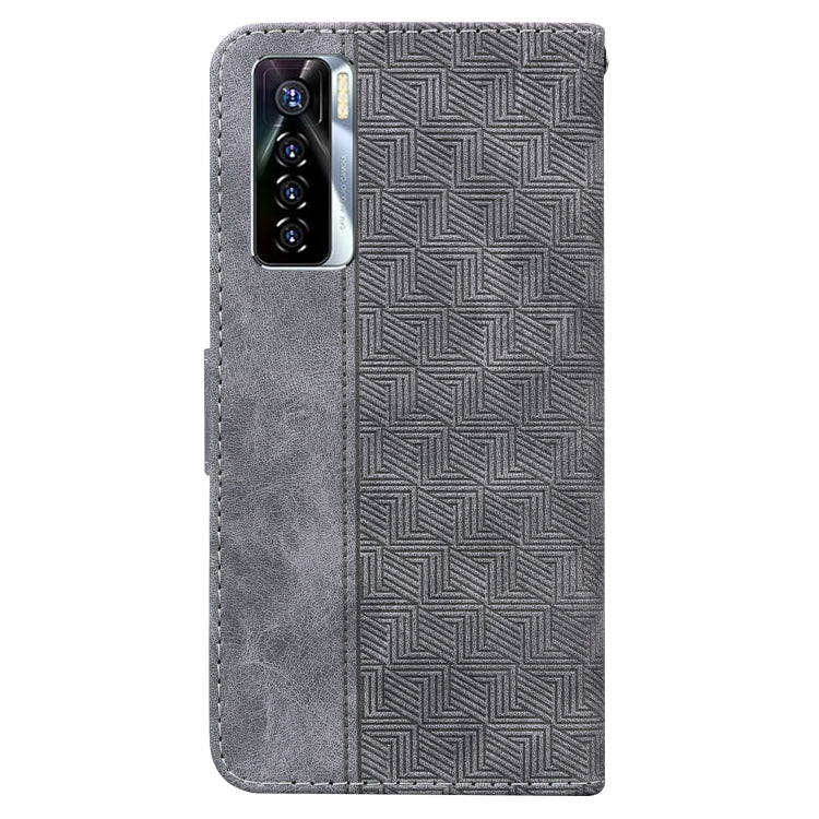 For Tecno Camon 17 Pro Geometric Embossed Leather Phone Case