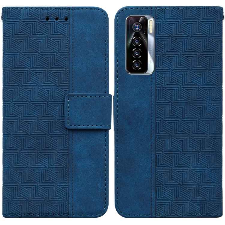 For Tecno Camon 17 Pro Geometric Embossed Leather Phone Case