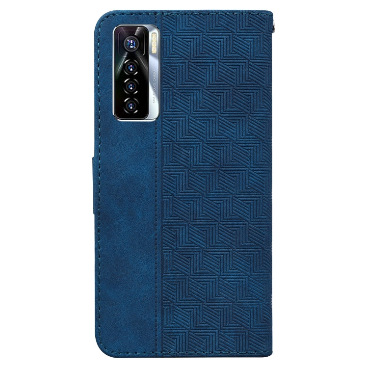 For Tecno Camon 17 Pro Geometric Embossed Leather Phone Case