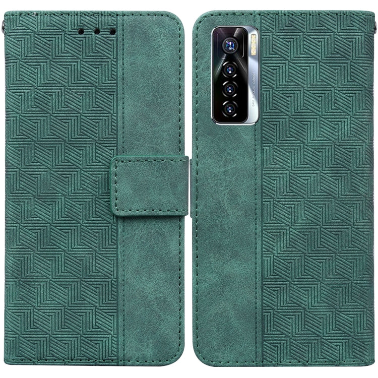 For Tecno Camon 17 Pro Geometric Embossed Leather Phone Case