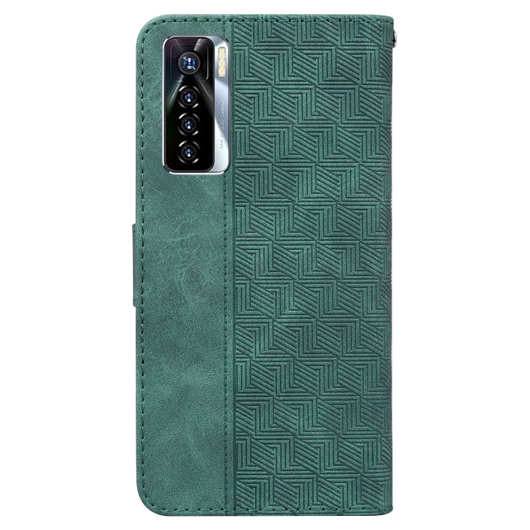 For Tecno Camon 17 Pro Geometric Embossed Leather Phone Case