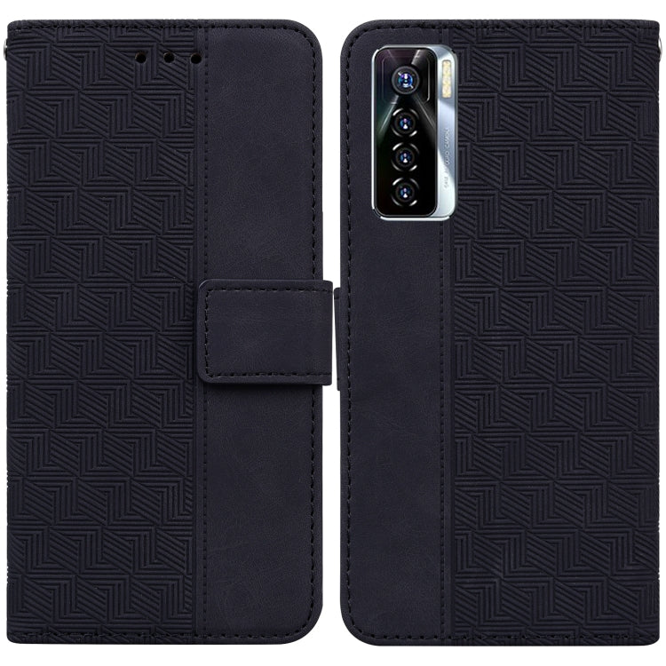 For Tecno Camon 17 Pro Geometric Embossed Leather Phone Case