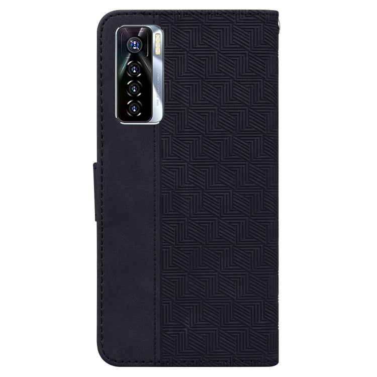 For Tecno Camon 17 Pro Geometric Embossed Leather Phone Case