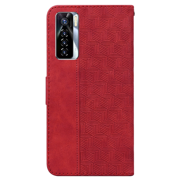 For Tecno Camon 17 Pro Geometric Embossed Leather Phone Case