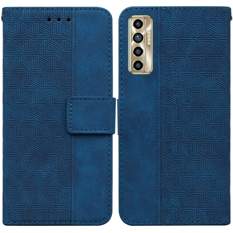 For Tecno Camon 17P Geometric Embossed Leather Phone Case