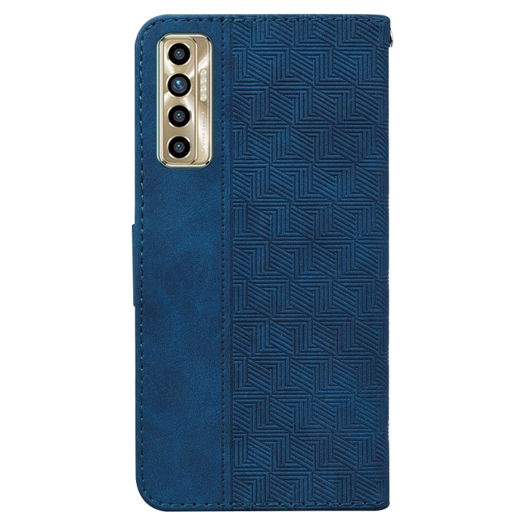 For Tecno Camon 17P Geometric Embossed Leather Phone Case