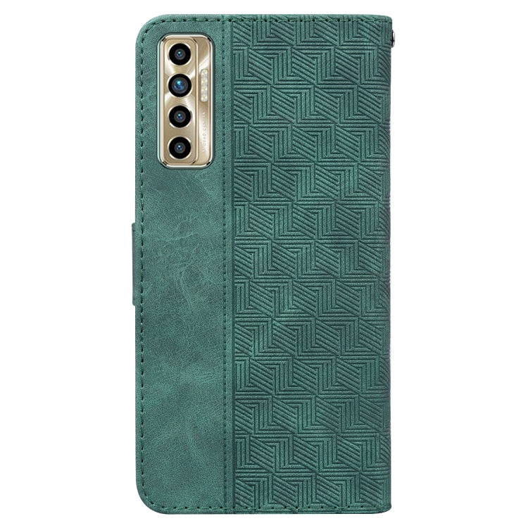 For Tecno Camon 17P Geometric Embossed Leather Phone Case
