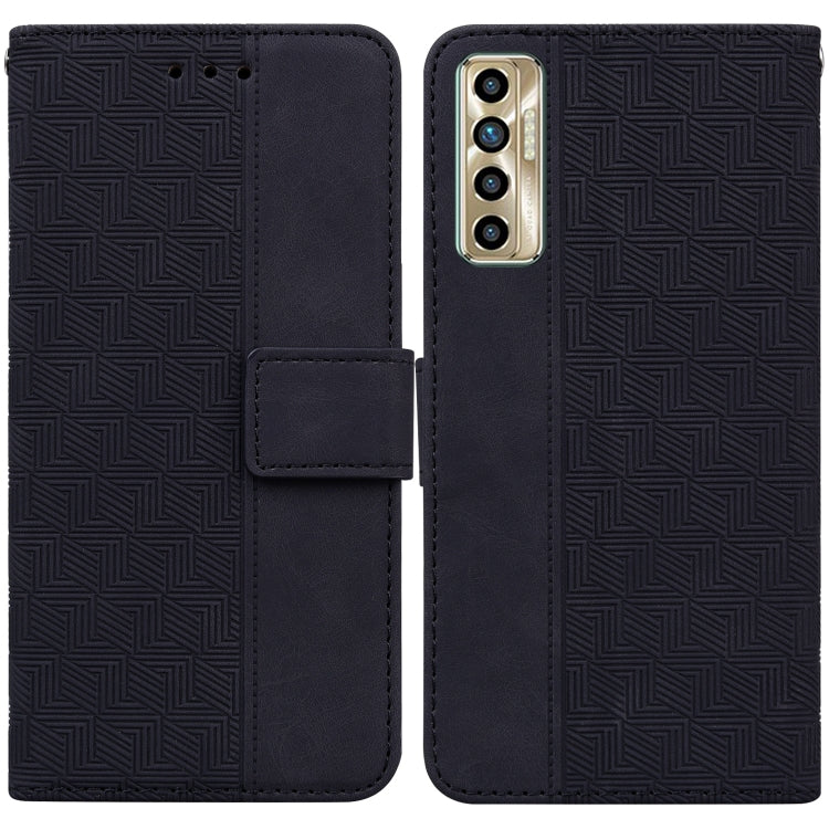 For Tecno Camon 17P Geometric Embossed Leather Phone Case