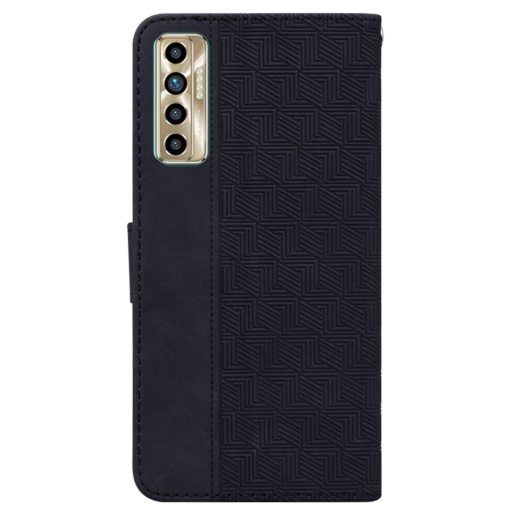 For Tecno Camon 17P Geometric Embossed Leather Phone Case