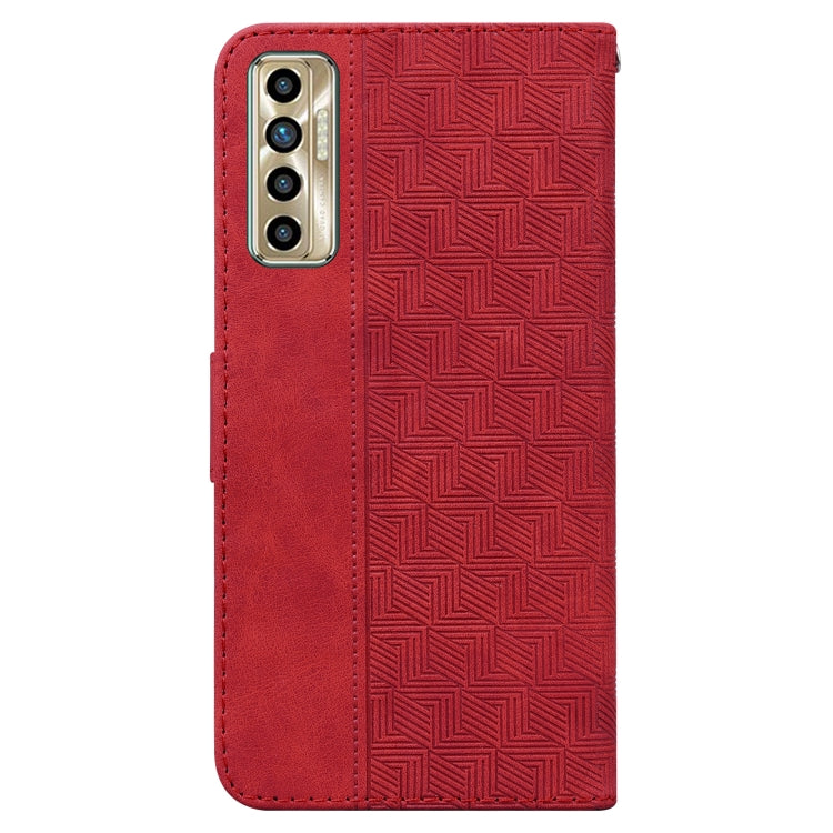 For Tecno Camon 17P Geometric Embossed Leather Phone Case