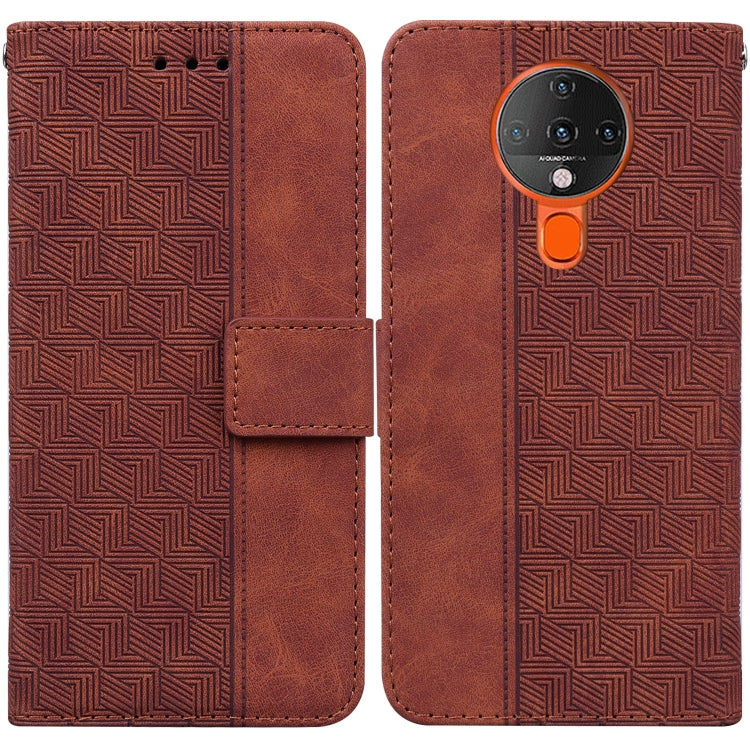 For Tecno Spark 6 Geometric Embossed Leather Phone Case