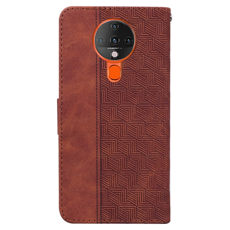 For Tecno Spark 6 Geometric Embossed Leather Phone Case
