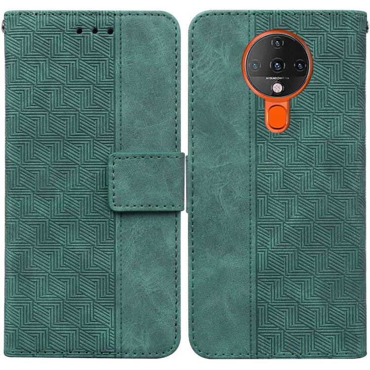 For Tecno Spark 6 Geometric Embossed Leather Phone Case