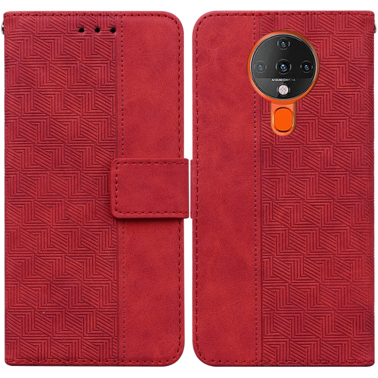 For Tecno Spark 6 Geometric Embossed Leather Phone Case