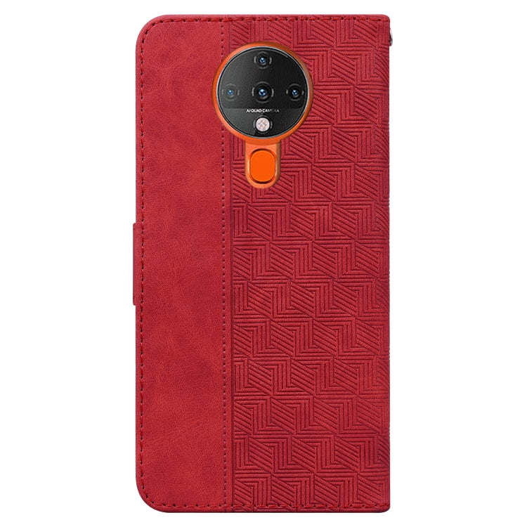 For Tecno Spark 6 Geometric Embossed Leather Phone Case