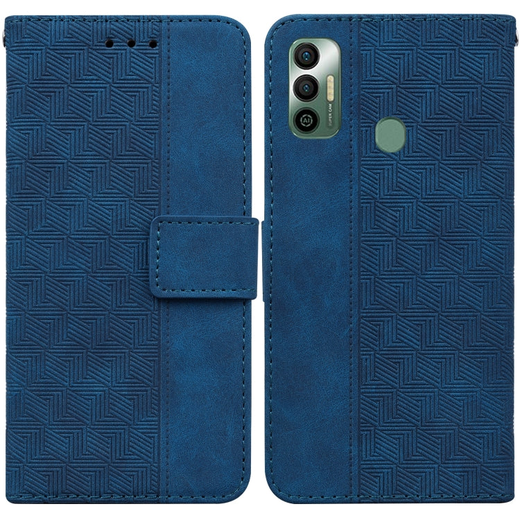 For Tecno Spark 7 Geometric Embossed Leather Phone Case