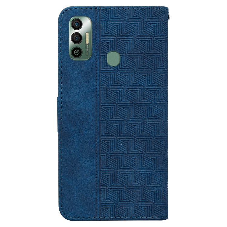 For Tecno Spark 7 Geometric Embossed Leather Phone Case