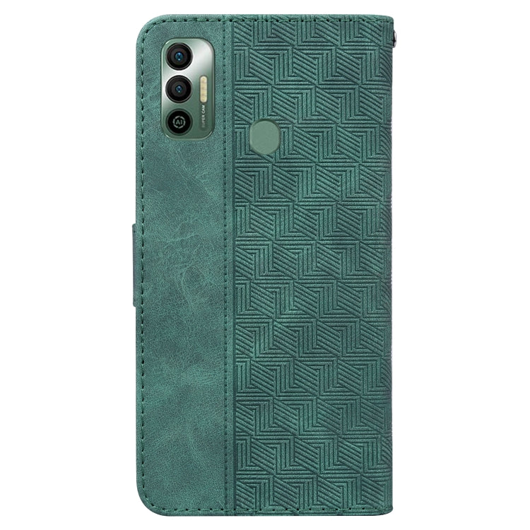 For Tecno Spark 7 Geometric Embossed Leather Phone Case