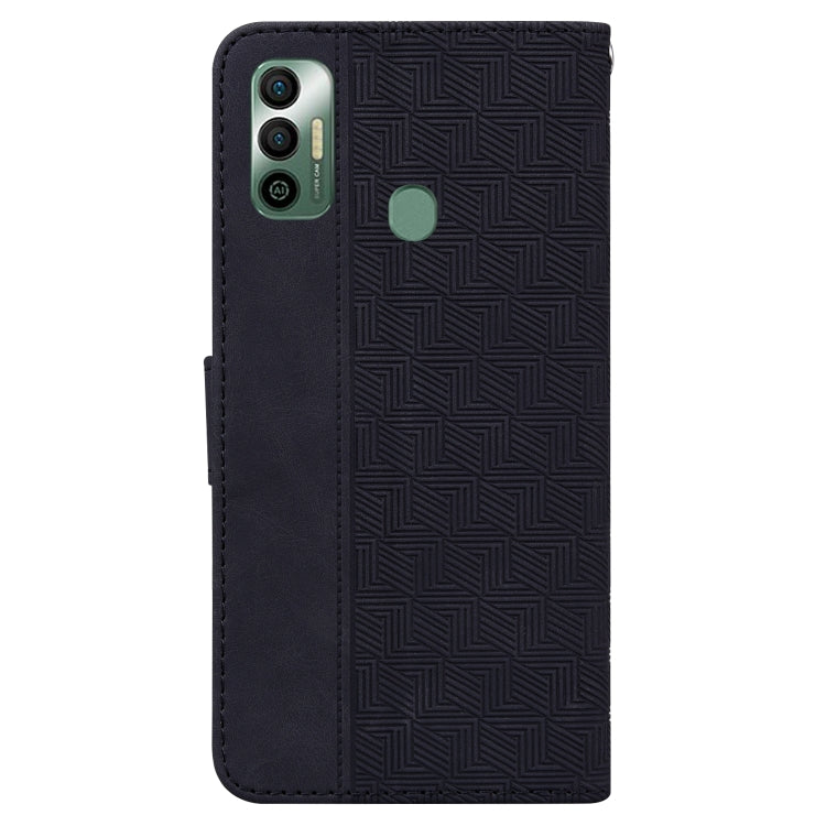 For Tecno Spark 7 Geometric Embossed Leather Phone Case