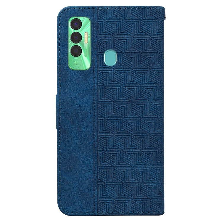 For Tecno Spark 7P Geometric Embossed Leather Phone Case