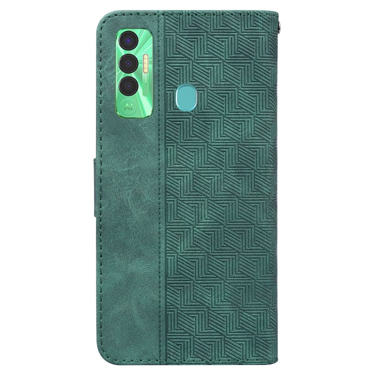 For Tecno Spark 7P Geometric Embossed Leather Phone Case