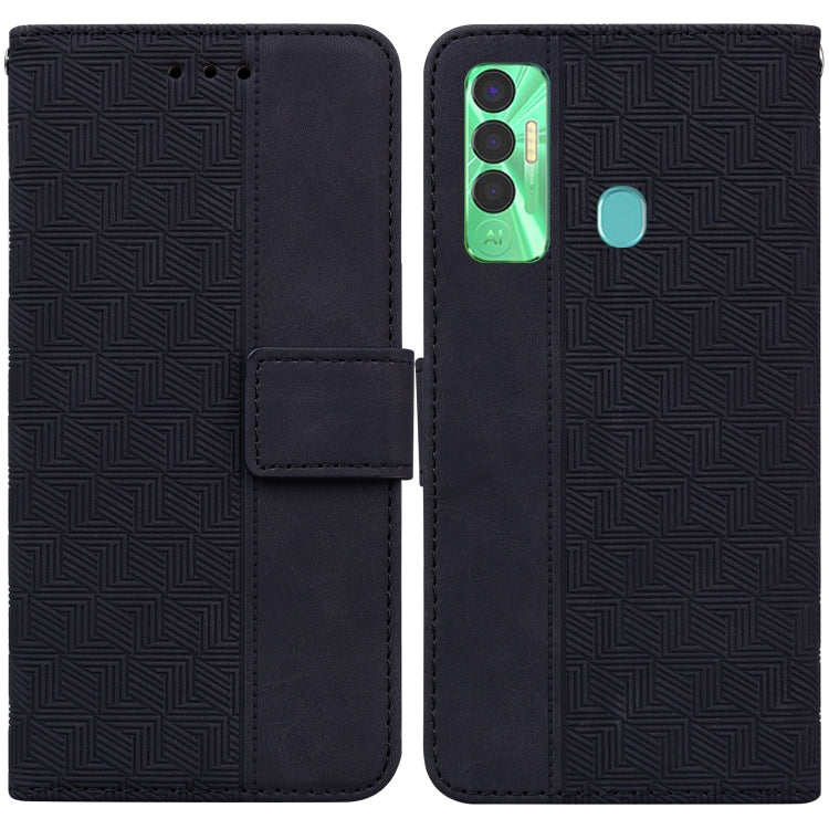 For Tecno Spark 7P Geometric Embossed Leather Phone Case