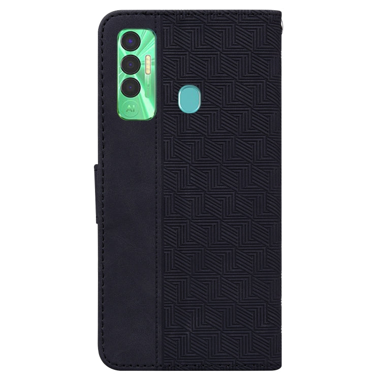 For Tecno Spark 7P Geometric Embossed Leather Phone Case