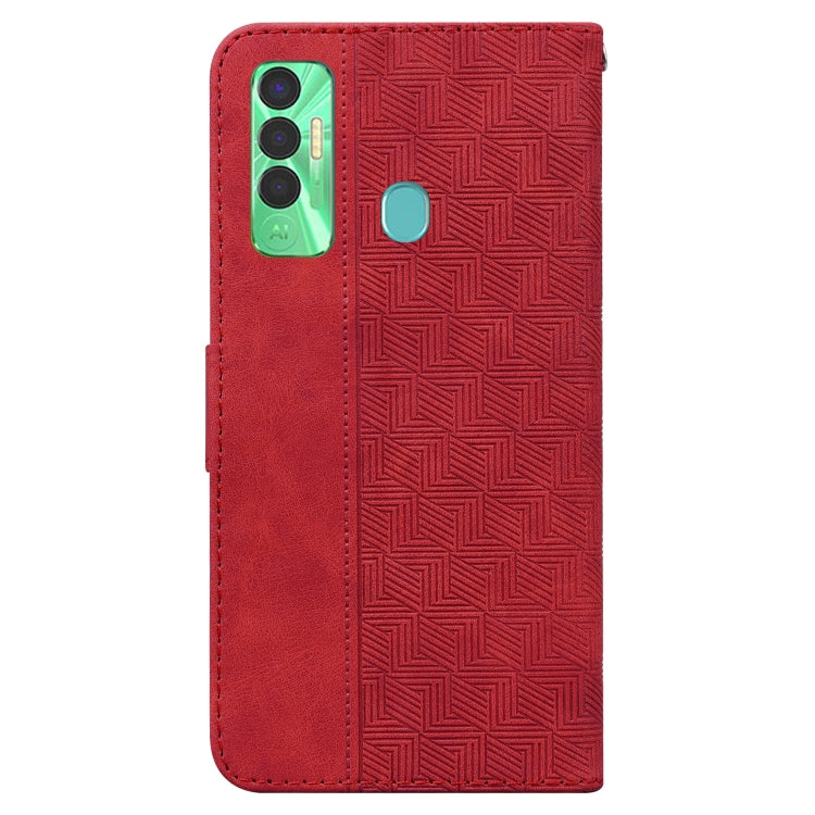 For Tecno Spark 7P Geometric Embossed Leather Phone Case