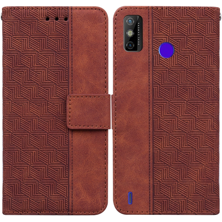 For Tecno Spark Go 2020 / Spark 6 Go Geometric Embossed Leather Phone Case