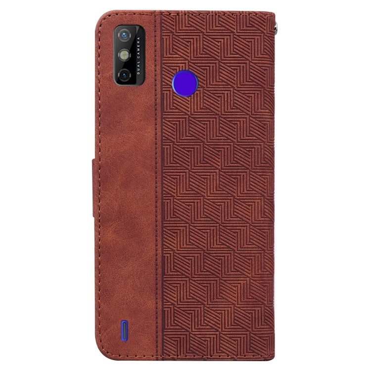 For Tecno Spark Go 2020 / Spark 6 Go Geometric Embossed Leather Phone Case