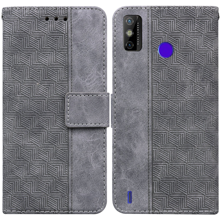 For Tecno Spark Go 2020 / Spark 6 Go Geometric Embossed Leather Phone Case