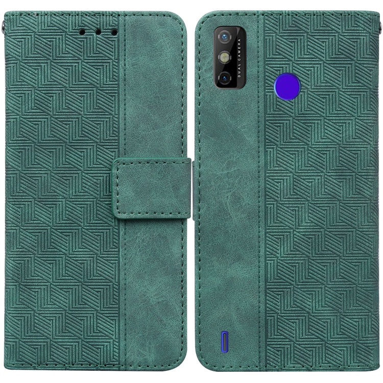 For Tecno Spark Go 2020 / Spark 6 Go Geometric Embossed Leather Phone Case