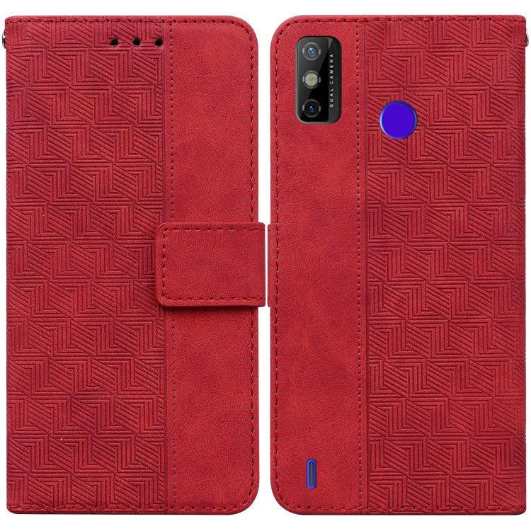 For Tecno Spark Go 2020 / Spark 6 Go Geometric Embossed Leather Phone Case