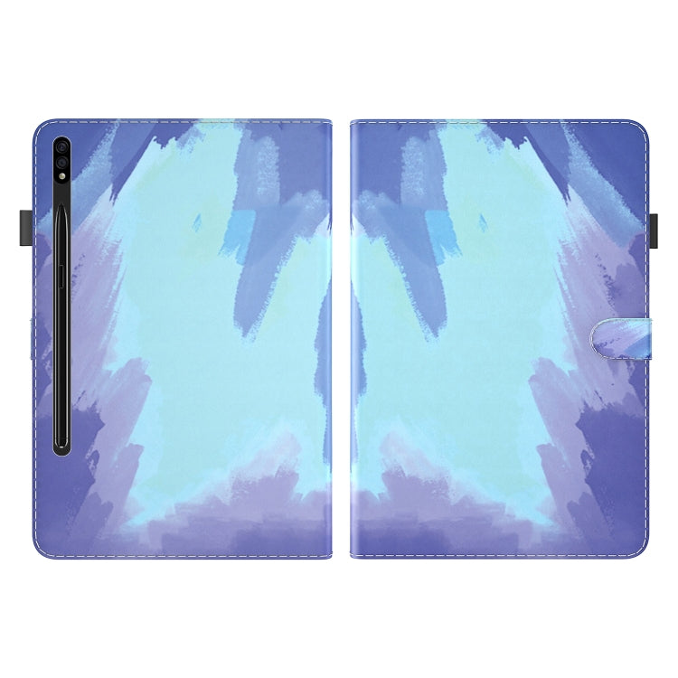 For Samsung Galaxy Tab S8 / Tab S7 Watercolor Pattern Flip Leather Tablet Case