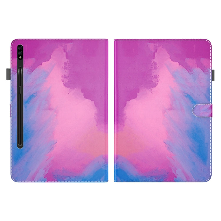 For Samsung Galaxy Tab S8 / Tab S7 Watercolor Pattern Flip Leather Tablet Case