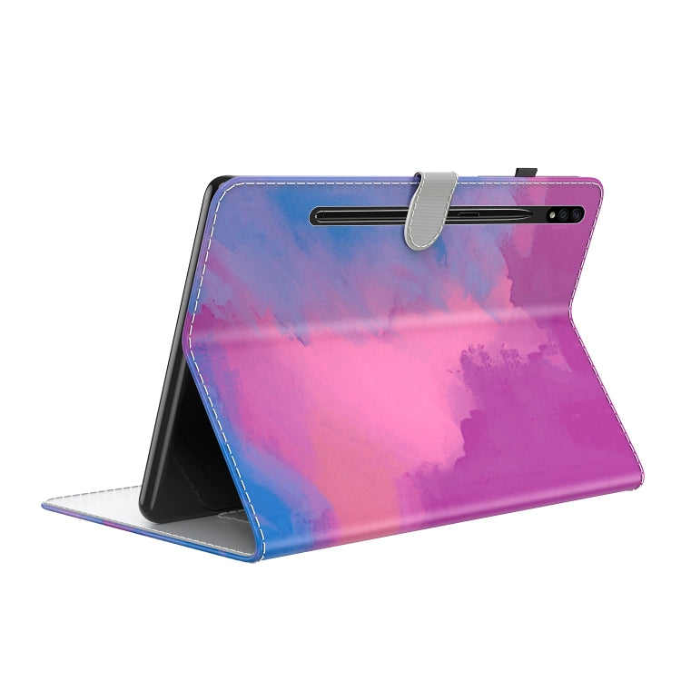 For Samsung Galaxy Tab S8 / Tab S7 Watercolor Pattern Flip Leather Tablet Case