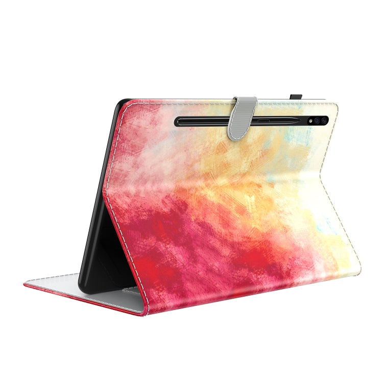 For Samsung Galaxy Tab S8 / Tab S7 Watercolor Pattern Flip Leather Tablet Case