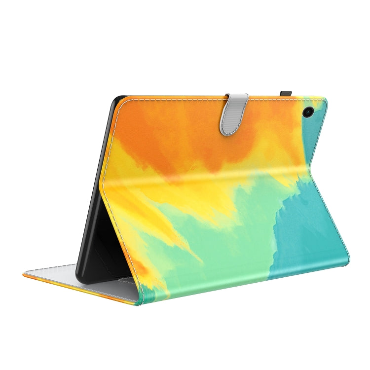 For Samsung Galaxy Tab Ð9+ Watercolor Pattern Flip Leather Tablet Case