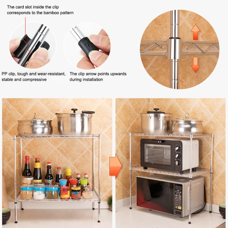 Multi-functional Kitchen Adjustable Shelf Carbon Steel Fan-shaped Seasoning Storage Rack, Size:3-layer Black