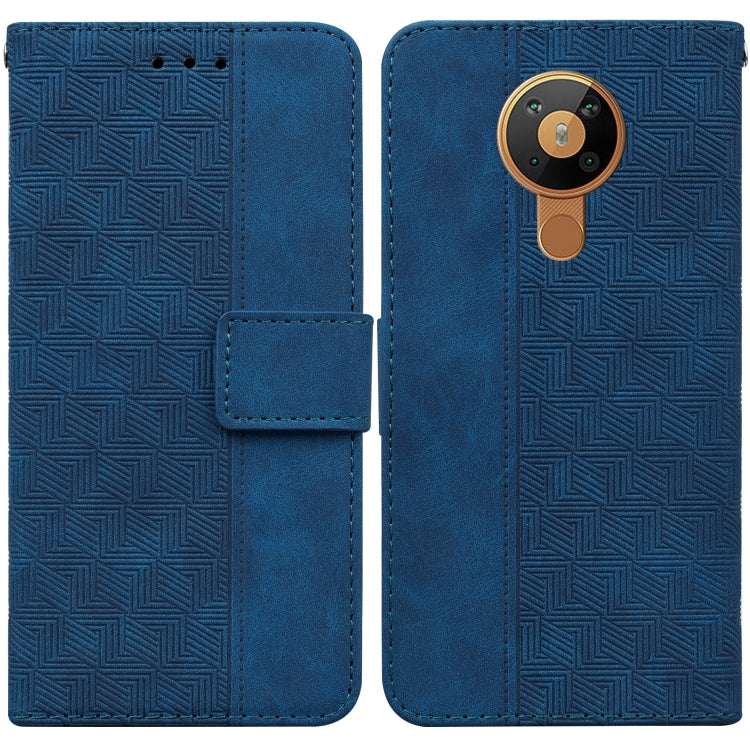 For Nokia 5.3 Geometric Embossed Leather Phone Case