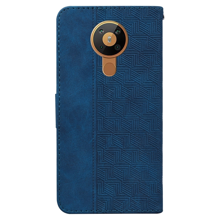 For Nokia 5.3 Geometric Embossed Leather Phone Case