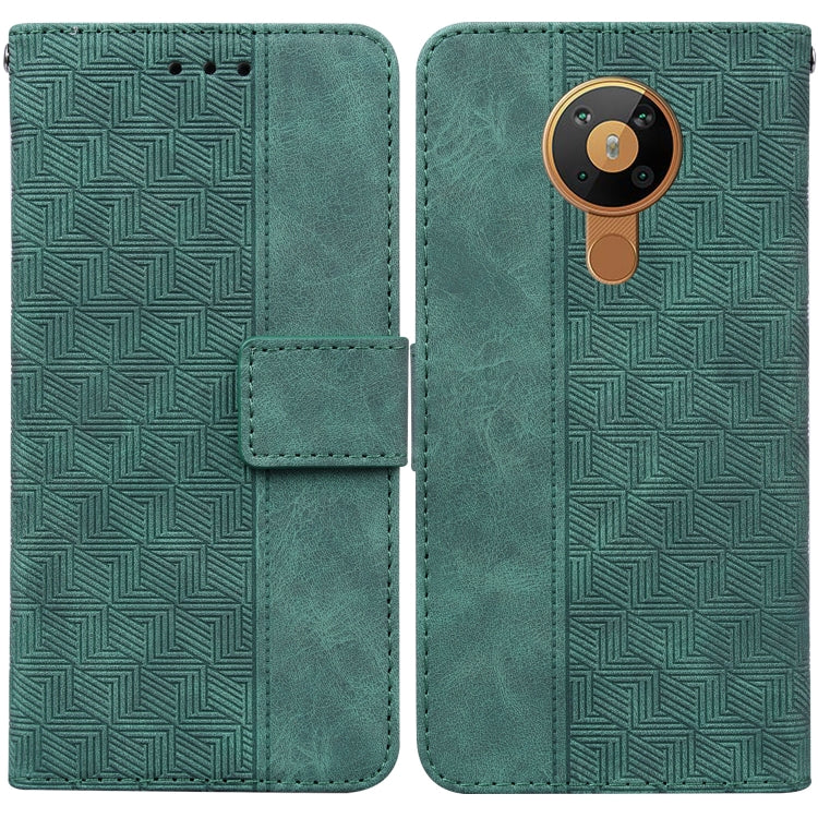 For Nokia 5.3 Geometric Embossed Leather Phone Case