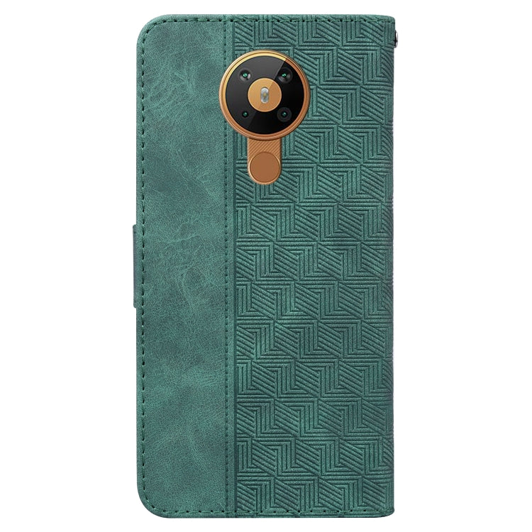 For Nokia 5.3 Geometric Embossed Leather Phone Case