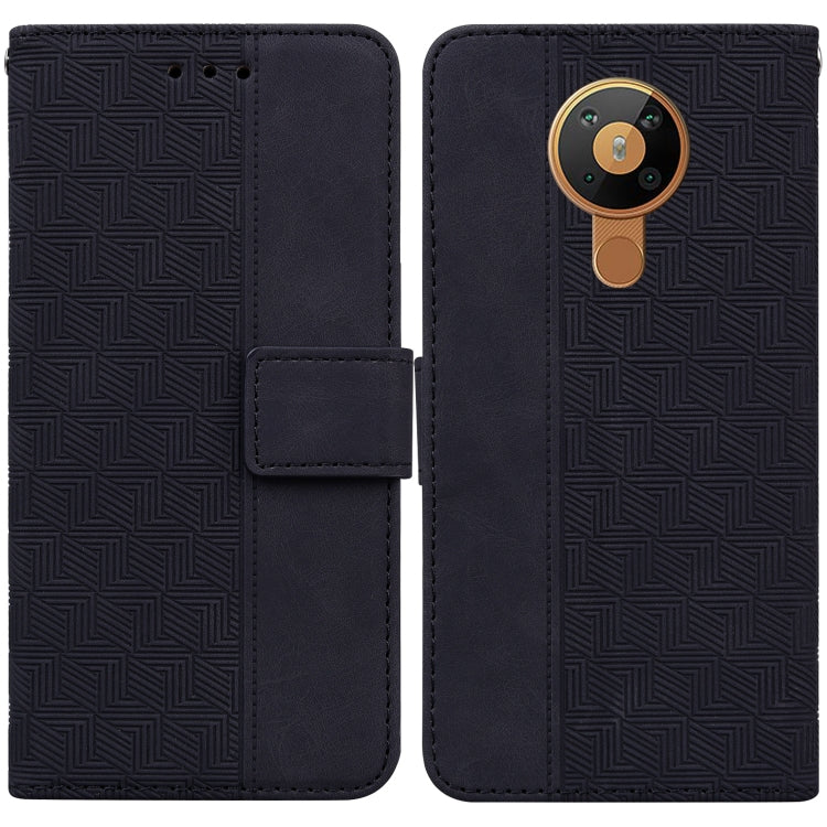 For Nokia 5.3 Geometric Embossed Leather Phone Case