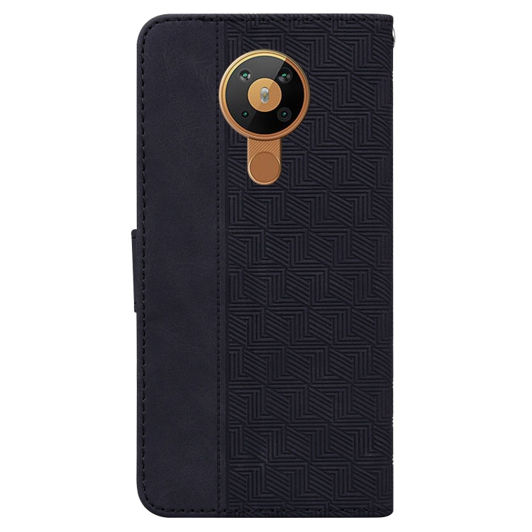 For Nokia 5.3 Geometric Embossed Leather Phone Case