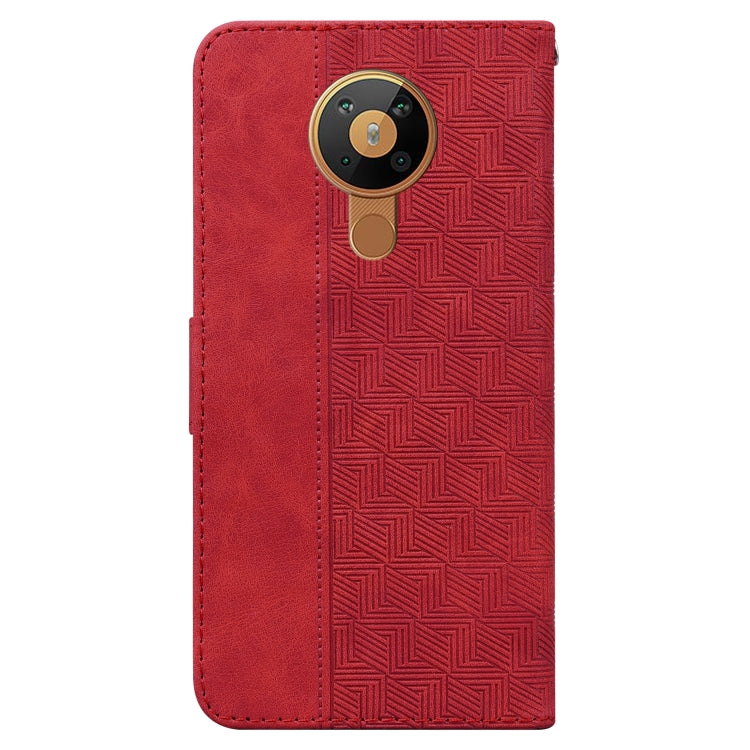 For Nokia 5.3 Geometric Embossed Leather Phone Case