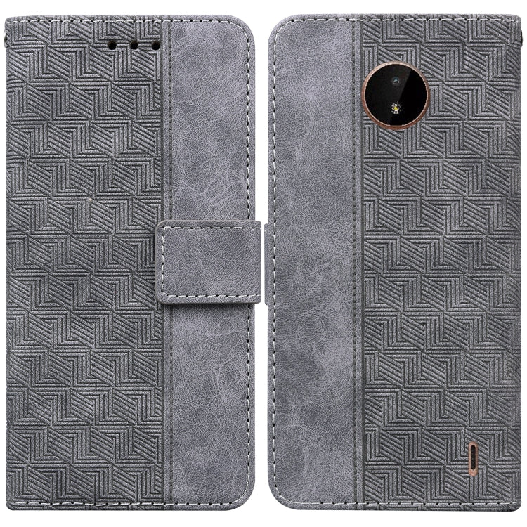 For Nokia C20 / C10 Geometric Embossed Leather Phone Case